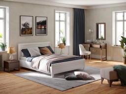 Кровать Райтон Toronto с ПМ (90 х 200 см, Массив сосны, Белая эмаль (сосна))